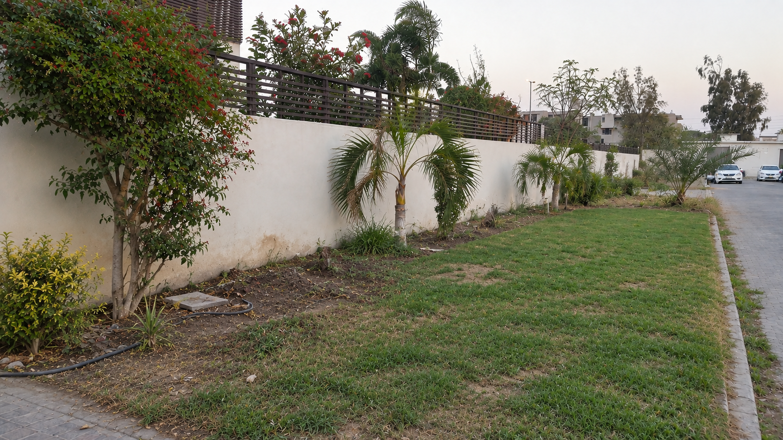Before Front Yard Landscaping in DHA Phase 8 Karachi