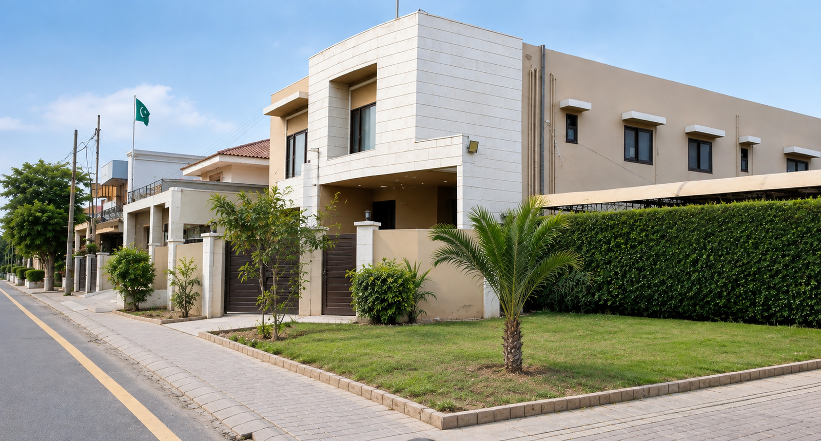 Before Garden Landscaping in DHA Phase 8 Karachi
